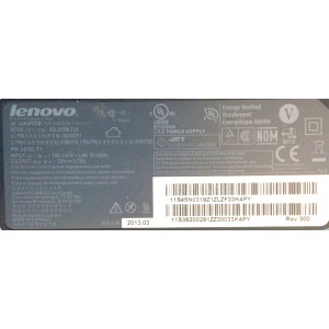 CARGADOR / ADAPTADOR DE FUENTE DE ALIMENTACION LENOVO / NUMERO DE PARTE ADLX65NLT2A / PA-1650-71 / 36200291 / 45N0319 / 45N0320 / 77.67WH / 0.0738WH / ENTRADA VCA 100-240V~1.8A / 50-60HZ / SALIDA VCD 20V⎓3.25A / MODELO ADLX65NLT2A